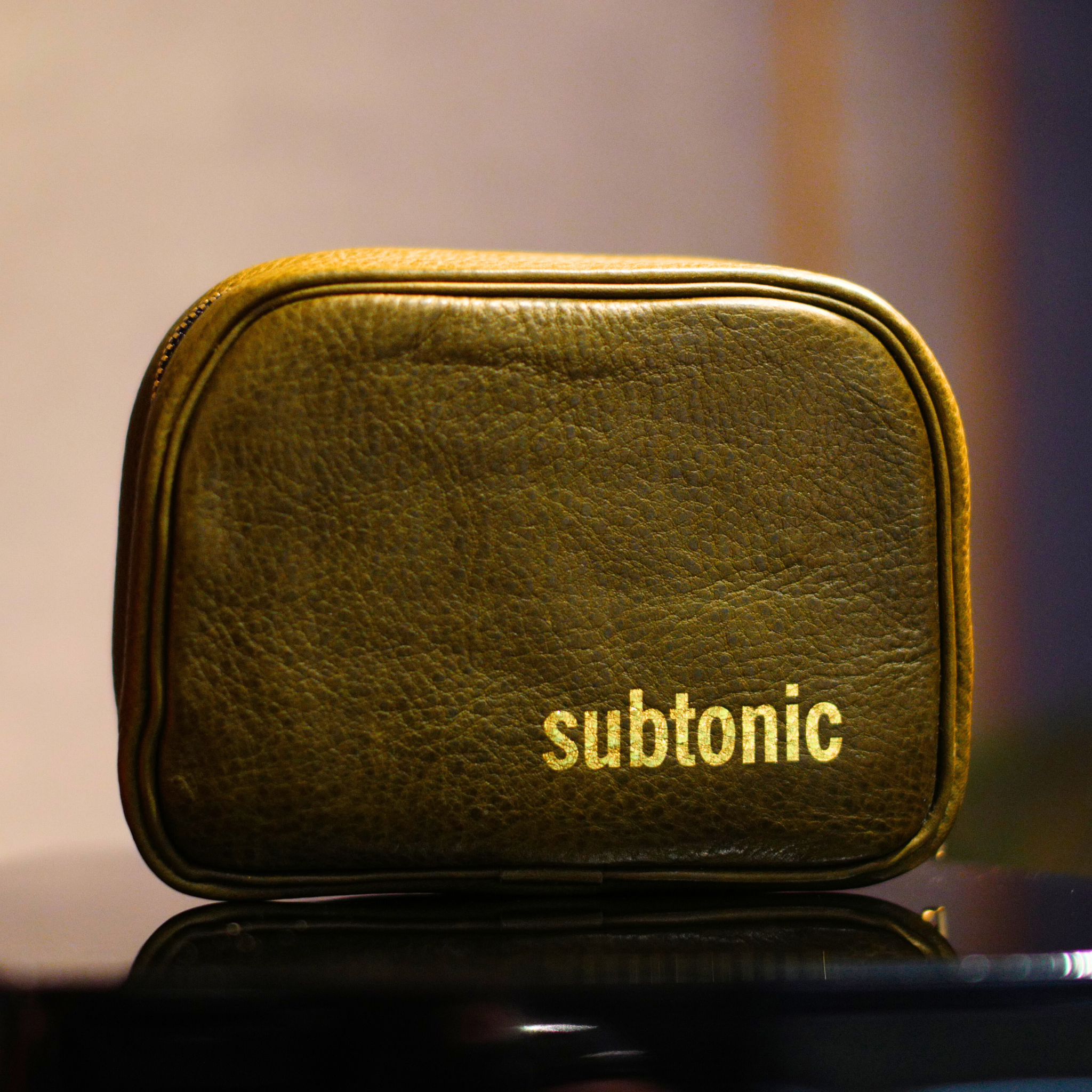 Subtonic OLIVE Handmade Leather IEM Pouch
